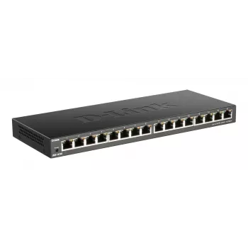 D-Link DGS-1016S Unmanaged Gigabit Ethernet (10/100/1000) Schwarz