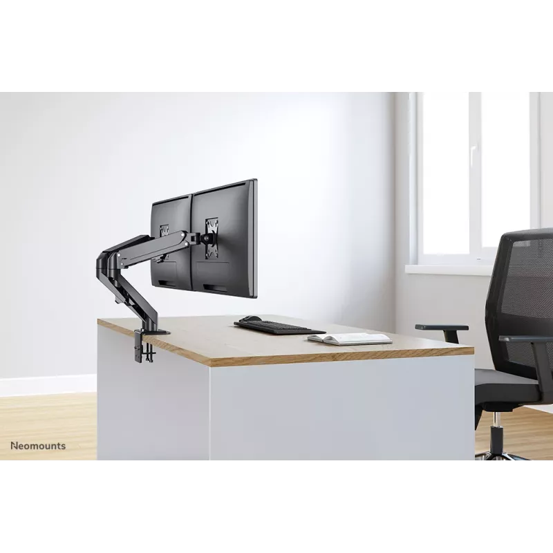 Neomounts DS70-700BL2 Monitorarm 17-27 Zoll - Gasfeder, Klemmhalterung, 7 kg, 43,2 cm (17 Zoll), 68,6 cm (27 Zoll), 100 x 100 mm, Schwarz