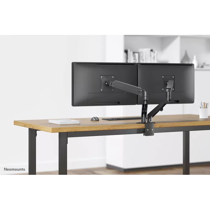 Neomounts DS70-700BL2 Monitorarm 17-27 Zoll - Gasfeder, Klemmhalterung, 7 kg, 43,2 cm (17 Zoll), 68,6 cm (27 Zoll), 100 x 100 mm, Schwarz
