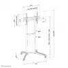 Neomounts FL50-540BL1 TV-Wagen 37-70 Zoll, Schwarz, Tragbarer Bodenständer, Stahl, 50 kg, 94 cm (37 Zoll), 177,8 cm (70 Zoll)