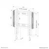 Neomounts WL30-550BL12 TV-Wandhalterung 24-65 Zoll - ultraflach - einfache Montage