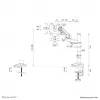 Neomounts DS70-750BL1 Monitorarm 17-27 Zoll - Gasdruckfeder, Tischklemme/Tischdurchführung, 7 kg, 43,2 cm (17 Zoll), 68,6 cm (27 Zoll), 100 x 100 mm, Schwarz