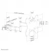 Neomounts FL40-450BL12 TV-Mastmontagehalterung 58,4-106,7 cm (23-42 Zoll) - Ø 28-50 mm - Full-Motion
