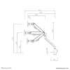 Neomounts FPMA-D750DSchwarz2 Monitorarm 10-32 Zoll - Gasfeder - Tischklemme - 180°-Stopp