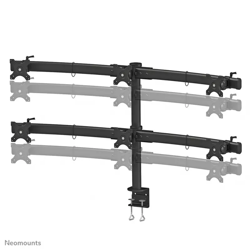 Neomounts FPMA-D700D6 Monitorarm 19-27 Zoll, Klemmhalterung, 8 kg, 48,3 cm (19 Zoll), 68,6 cm (27 Zoll), 100 x 100 mm, Schwarz