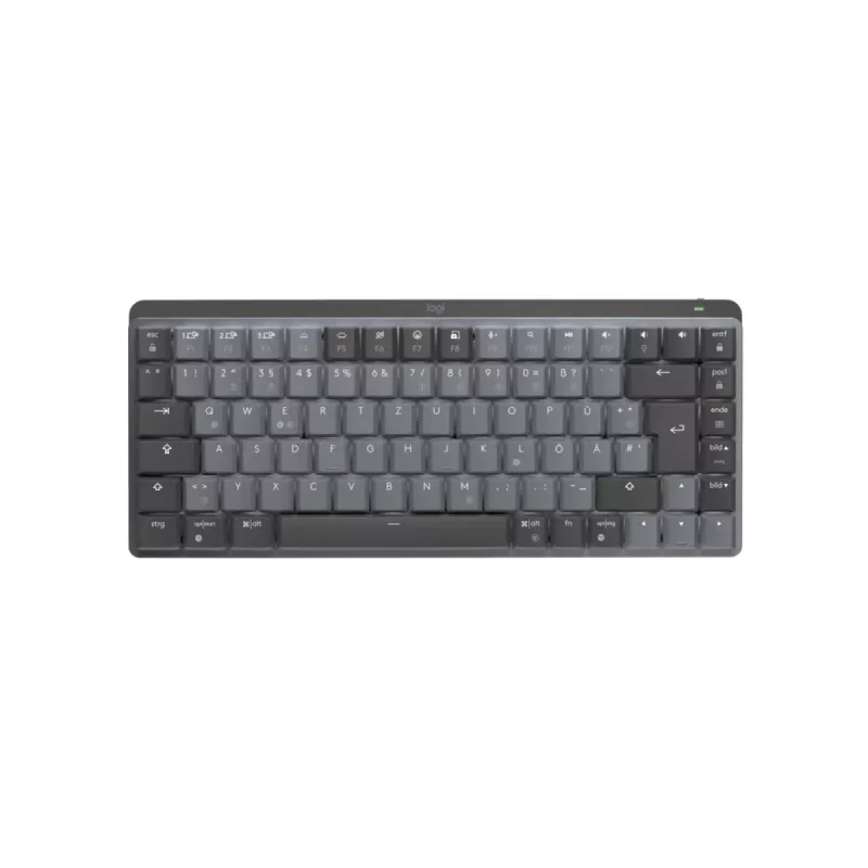 LOGITECH Mx Mechanical Mini Minimalist Wireless Illuminated Tastatur - Graphite Tactile Quiet Qwertz Deutsch