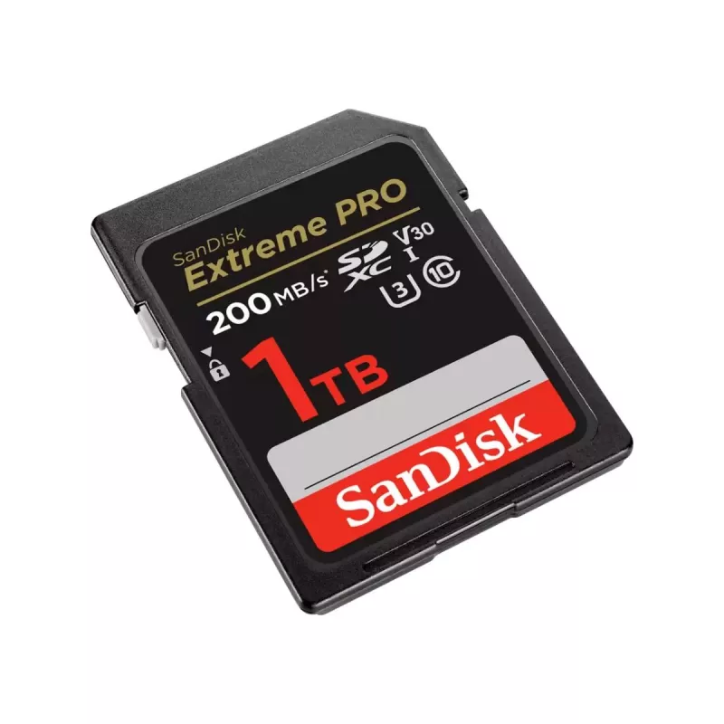 SDXC-Flash-Speicherkarte SANDISK Extreme PRO 1TB UHS-I U3 V30 Klasse 10, bis zu 200 MB/s Lesen, 140 MB/s Schreiben, stoßfest, schwarz