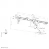 Neomounts NM-D775DX3Schwarz Monitorarm 17-27 Zoll - Gasfeder - Topfix - 180°-Stopp