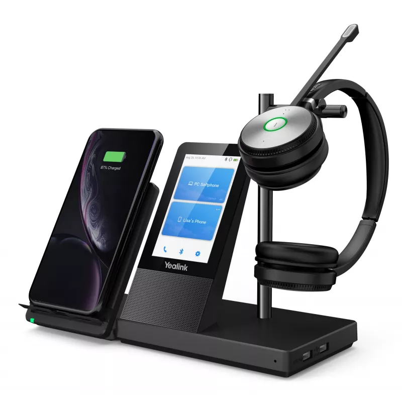 Yealink WH66 Dual UC-DECT Wireless Headset, Kabellos, Büro/Callcenter, 20 - 20000 Hz, 127 g, Headset, Schwarz