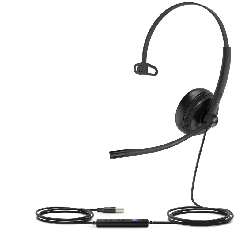 Yealink UH34 Mono Teams Headset, Kabelgebunden, Büro/Callcenter, 20 - 20000 Hz, 88 g, Headset, Schwarz