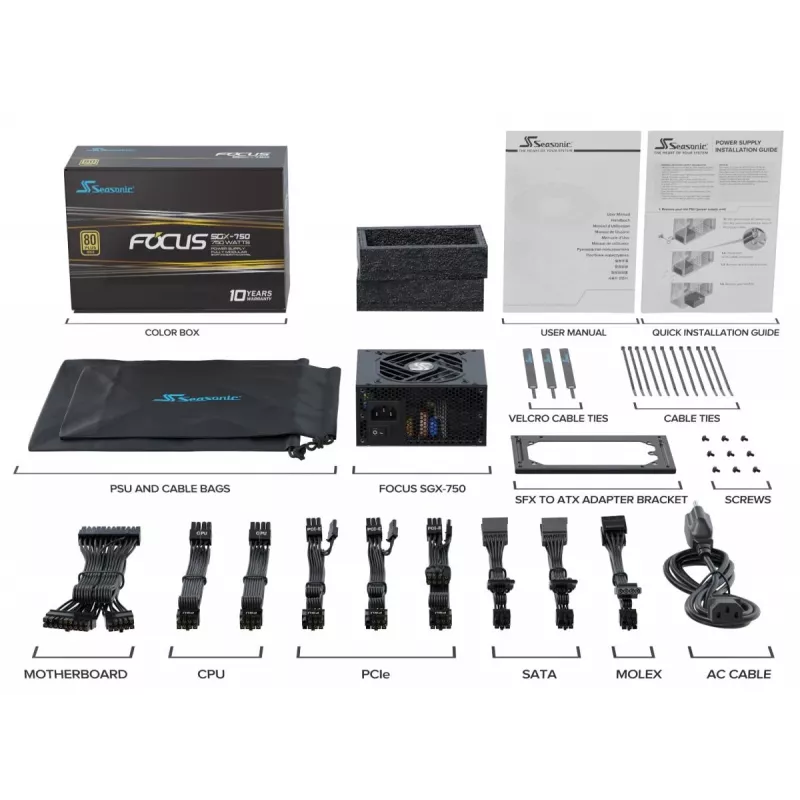 SEASONIC Focus Sgx-750 (2021) Netzteil 750 W 20+4 Pin