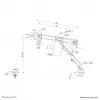 Neomounts DS75-450BL2 Monitorhalterung 17-32 Zoll - Gasfeder - Tischbefestigung - 180°-Stopp