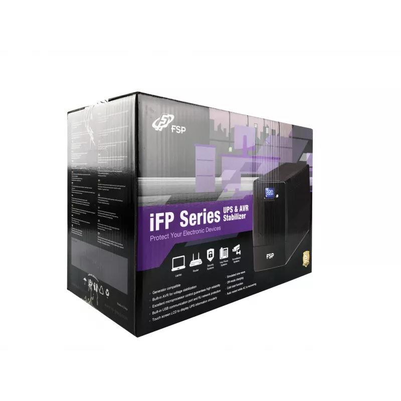 FSP iFP 1500 unterbrechungsfreie Stromversorgung (USV) Line-Interactive 1,5 kVA 900 W 2 AC-Ausgänge