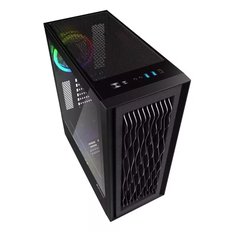 PC-Gehäuse Sharkoon RGB Wave Desktop Schwarz