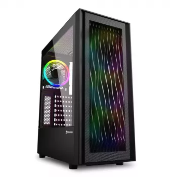 PC-Gehäuse Sharkoon RGB Wave Desktop Schwarz