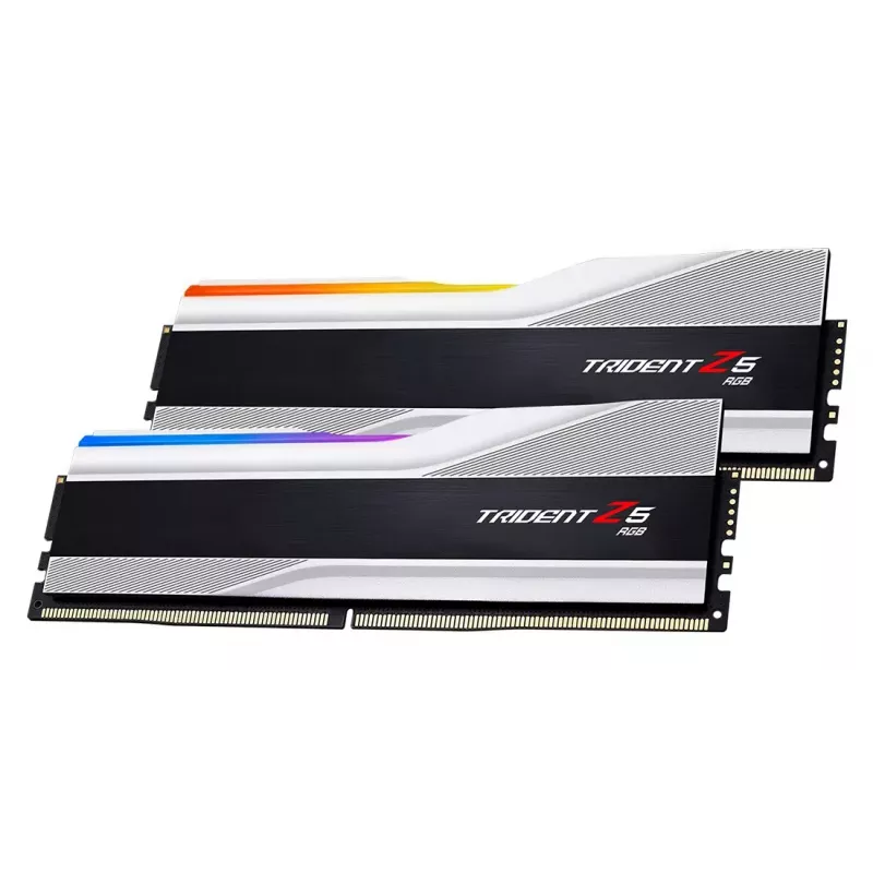 DIMM 32 GB DDR5-6400 (2x 16 GB) Dual-Kit, Arbeitsspeicher silber, F5-6400J3239G16GX2-TZ5RS, Trident Z5 RGB, INTEL XMP