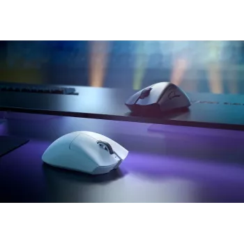 RAZER Deathadder V3 Pro Ergonomische kabellose/kabelgebundene Gaming-Maus Weiß