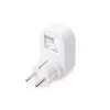 DIGITUS Netzteil mit 2 USB-Anschlüssen 250V, 50 Hz, USB: 5V, 2,1A, weiß / grau