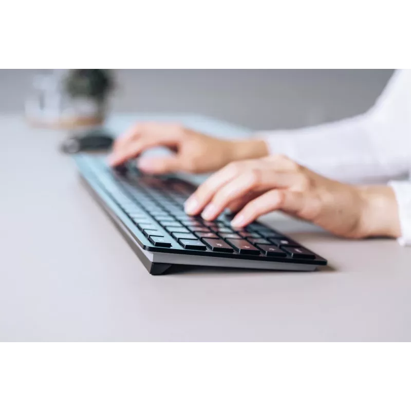 CHERRY KW 9100 schlank Tastatur Universal RF Wireless + Bluetooth QWERTZ Schwarz