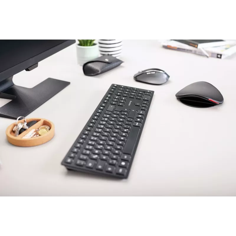 CHERRY KW 9100 schlank Tastatur Universal RF Wireless + Bluetooth QWERTZ Schwarz