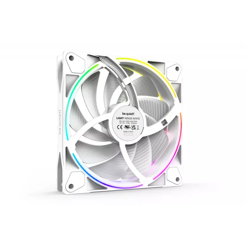 be quiet Light Wings White | 140mm PWM high-speed Triple-Pack Computergehäuse-Lüfter 14 cm 3 Stück