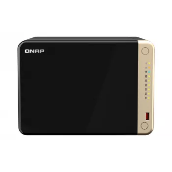QNAP TS-664 NAS Tower Intel® Celeron® N5095 8 GB DDR4 0 TB QNAP QTS Schwarz, Bronze