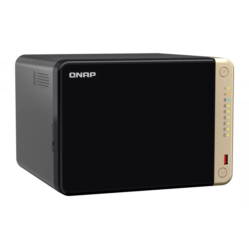 QNAP TS-664 NAS Tower Intel® Celeron® N5095 8 GB DDR4 0 TB QNAP QTS Schwarz, Bronze