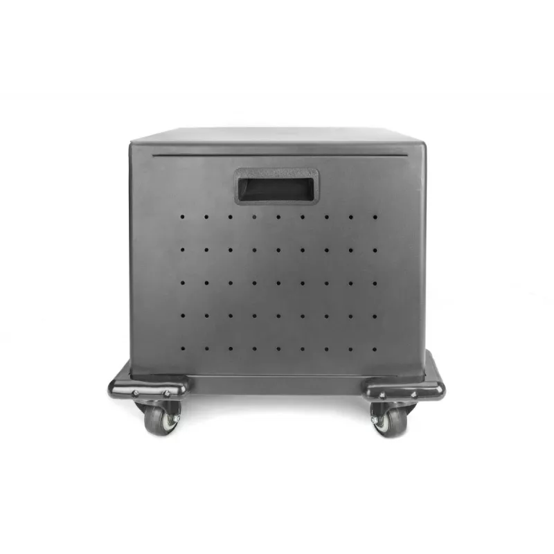 DIGITUS Ladeschrank, 16 Ladefächer, 35,6 cm (14 Zoll), schwarz 384 x 550 x 375 mm, elektr. Schloss, inkl. USB, Lüfter