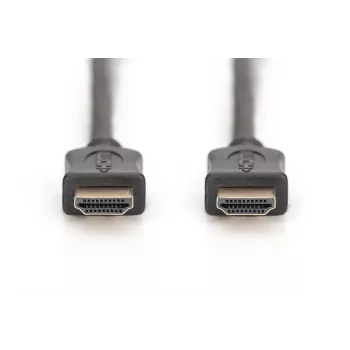 DIGITUS HDMI High Speed Verbindungskabel, Typ A M/M, 3m mit Ethernet, Ultra HD 60p, gold schwarz