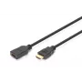 DIGITUS HDMI High Speed Verlängerungskabel, Typ A M/F, 3 m mit Ethernet, Ultra HD 24p, gold schwarz