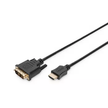 DIGITUS HDMI-Adapterkabel, Typ A-DVI(18+1) M/M, 3m Full HD schwarz
