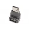 DIGITUS HDMI-Adapter, Typ A, 90° abgewinkelt M/F, Ultra HD 60p, schwarz gold