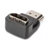 DIGITUS HDMI-Adapter, Typ A, 90° abgewinkelt M/F, Ultra HD 60p, schwarz gold