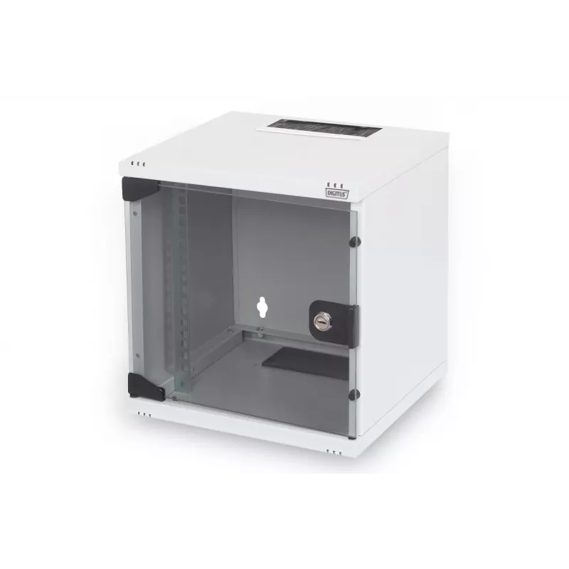 DIGITUS 10in Netzwerk-Bundle – 6U Schrank, graues Regal, PDU, 8-Port Switch, CAT6 Patchpanel