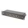 DIGITUS 10in Netzwerk-Bundle – 6U Schrank, graues Regal, PDU, 8-Port Switch, CAT6 Patchpanel