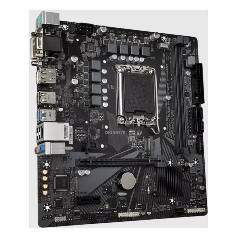 GIGABYTE H610M S2H V2 DDR4 Motherboard - Unterstützt Intel Core 14. Generation CPUs, 6+1+1 Hybrid-Phasen Digital VRM, bis zu 3200MHz DDR4 (OC), 1xPCIe 3.0 M.2, GbE LAN, USB 3.2 Gen 1