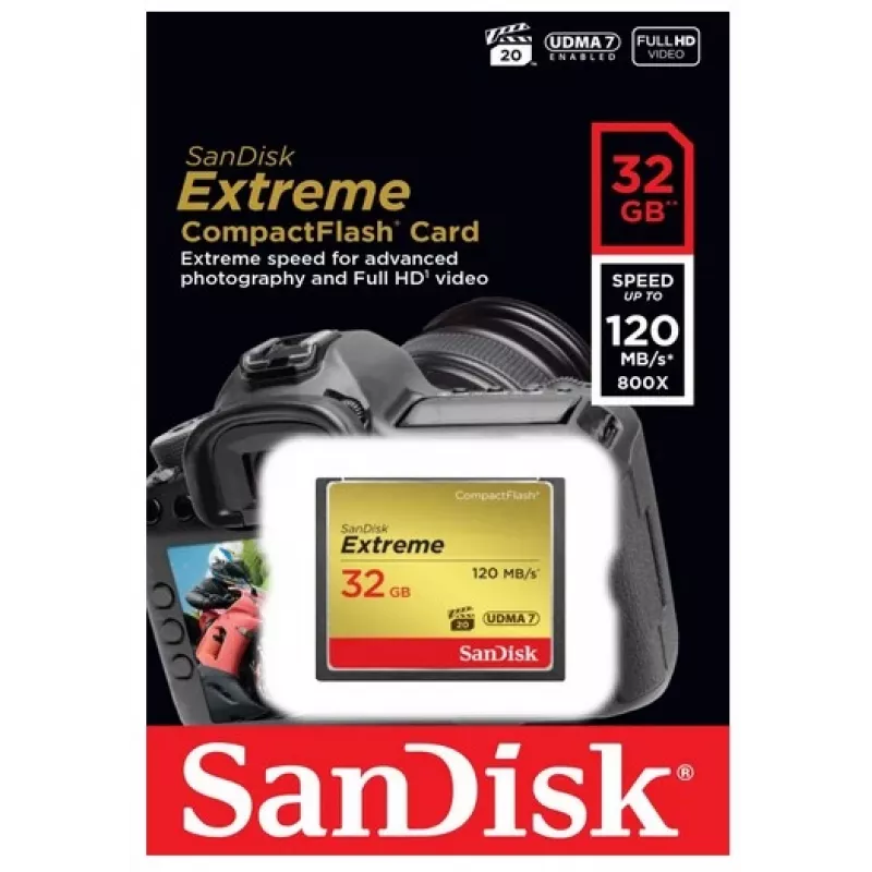 WESTERN DIGITAL SanDisk Extreme Compact Flash 120 MB/s 32 GB