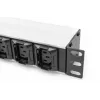 DIGITUS 1U Aluminium-PDU rackeinbaubar 8x C13 2x C19 16A 230VAC 50/60Hz IEC C20 Stecker