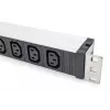 DIGITUS 1U Aluminium PDU rackmontierbar 9x C13 10A 230VAC 50/60Hz IEC C14 Eingang 10A Sicherung