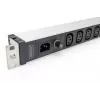 DIGITUS 1U Aluminium PDU rackmontierbar 9x C13 10A 230VAC 50/60Hz IEC C14 Eingang 10A Sicherung