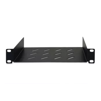 DIGITUS Festes Regalboden 254 mm (10 Zoll) 1U 44x254x150 mm, Farbe schwarz (RAL 9005)