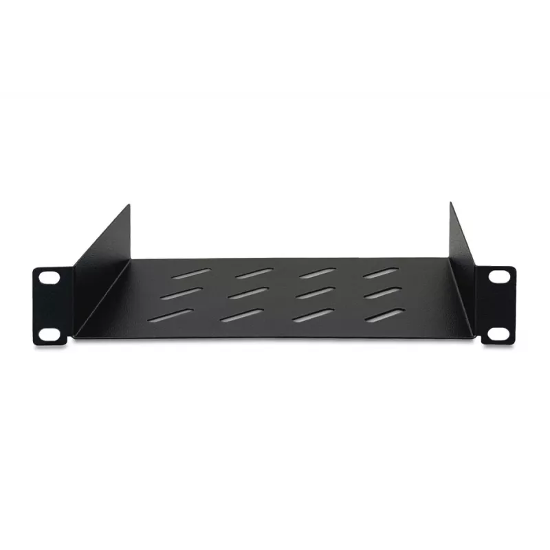 DIGITUS Festes Regalboden 254 mm (10 Zoll) 1U 44x254x150 mm, Farbe schwarz (RAL 9005)