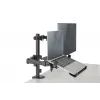 DIGITUS Monitorarm mit Notebook-Halterung 17-32 Zoll, 9 kg max. – Tischklemme oder Tülldurchführung