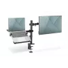 DIGITUS Monitorarm mit Notebook-Halterung 17-32 Zoll, 9 kg max. – Tischklemme oder Tülldurchführung