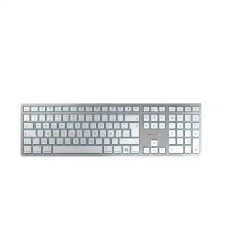 CHERRY KW 9100 schlank FOR MAC Tastatur Universal USB + Bluetooth QWERTZ Deutsch Silber