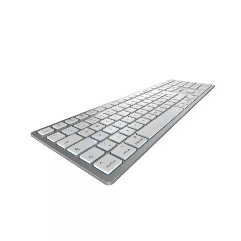 CHERRY KW 9100 schlank FOR MAC Tastatur Universal USB + Bluetooth QWERTZ Deutsch Silber