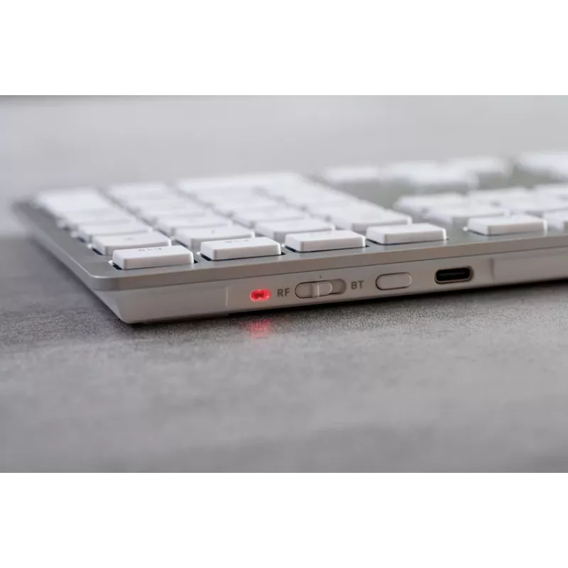 CHERRY KW 9100 schlank FOR MAC Tastatur Universal USB + Bluetooth QWERTZ Deutsch Silber