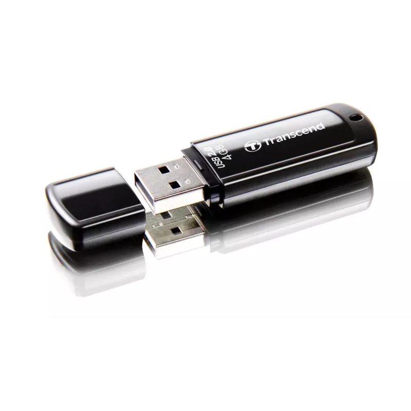 TRANSCEND Jetflash 350 - 4GB USB Stick - USB 2.0 - Schwarz