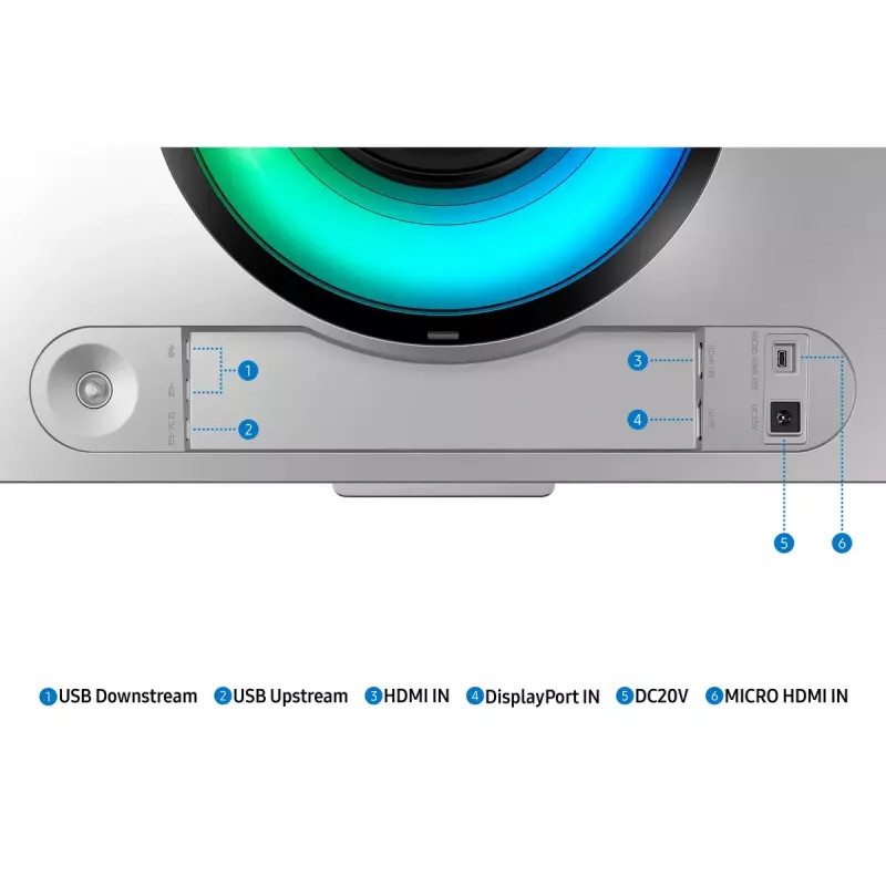 Samsung G95SC Computermonitor 124,5 cm (49 Zoll) 5120 x 1440 Dual QHD OLED Silber