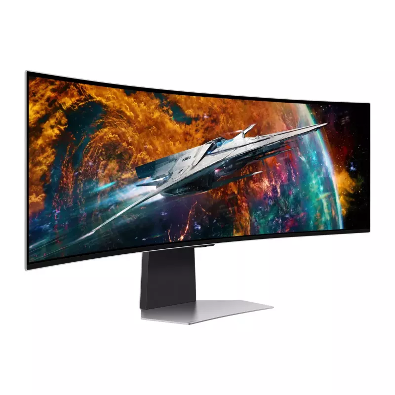 Samsung G95SC Computermonitor 124,5 cm (49 Zoll) 5120 x 1440 Dual QHD OLED Silber